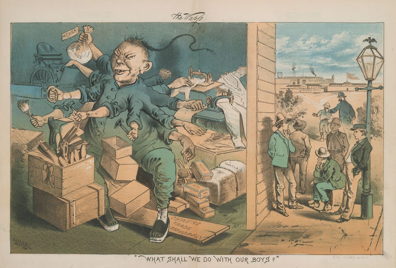 "What Shall We Do With Our Boys?" 1882 The Wasp